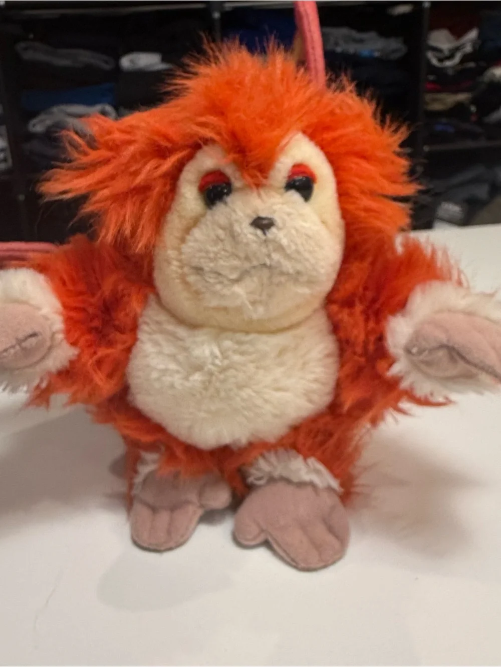 Disneyland Park Rare Orig. Discontinued Captain EO Fuzzy Ball Plushy Monkey 1986
